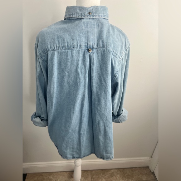 Yankees Antigua Button-Up Denim Shirt Size XL - Picture 8 of 9